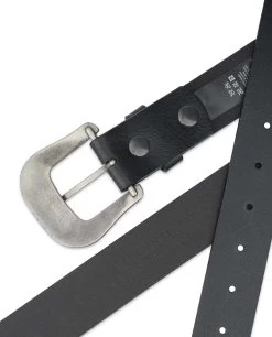 Mens’ Black Western Belt With Removable Buckle 14 Mens’ Black Western Belt With Removable Buckle -Belt Shop Mens Black Western Belt with Removable Buckle Genuine Leather