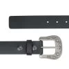 Mens’ Black Western Belt With Removable Buckle -Belt Shop Mens Black Western Belt with Removable Buckle Pebbled leather