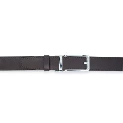 Mens Brown Comfort Click Belt With Silver Buckle -Belt Shop Mens Brown Comfort Click Belt With Silver Buckle 6