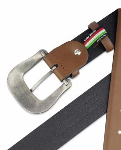 Men’s Brown Western Belt | With Buckle -Belt Shop Mens Brown Western Belt With Buckle Italian