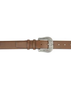 Men’s Brown Western Belt | With Buckle -Belt Shop Mens Brown Western Belt With Buckle On Jeans