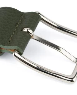 Men’s Forest Green Leather Belt -Belt Shop Mens Forest Green Leather Belt 6