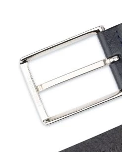 Men’s Navy Belt | Dark Blue Leather -Belt Shop Mens Navy Belt Dark Blue Leather Italian buckle