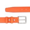 Men’s Orange Belt | Pebbled Italian Leather