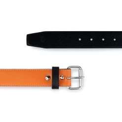 Mens Orange Vegan Belt With Stainless Steel Buckle -Belt Shop Mens Orange Vegan Belt With Stainless Steel Buckle 4