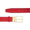 Men’s Red Belt With Gold Buckle 2 Men’s Red Belt With Gold Buckle -Belt Shop Mens Red Belt With Gold Buckle Genuine leather
