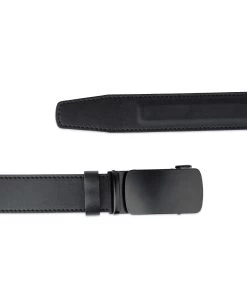 Mens Slide Belt With Black Buckle 8 Mens Slide Belt With Black Buckle -Belt Shop Mens Slide Belt With Black Buckle 3