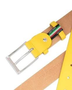 Men’s Yellow Leather Belt | For Jeans 20 Men’s Yellow Leather Belt | For Jeans -Belt Shop Mens Yellow Leather Belt For Jeans Calfskin
