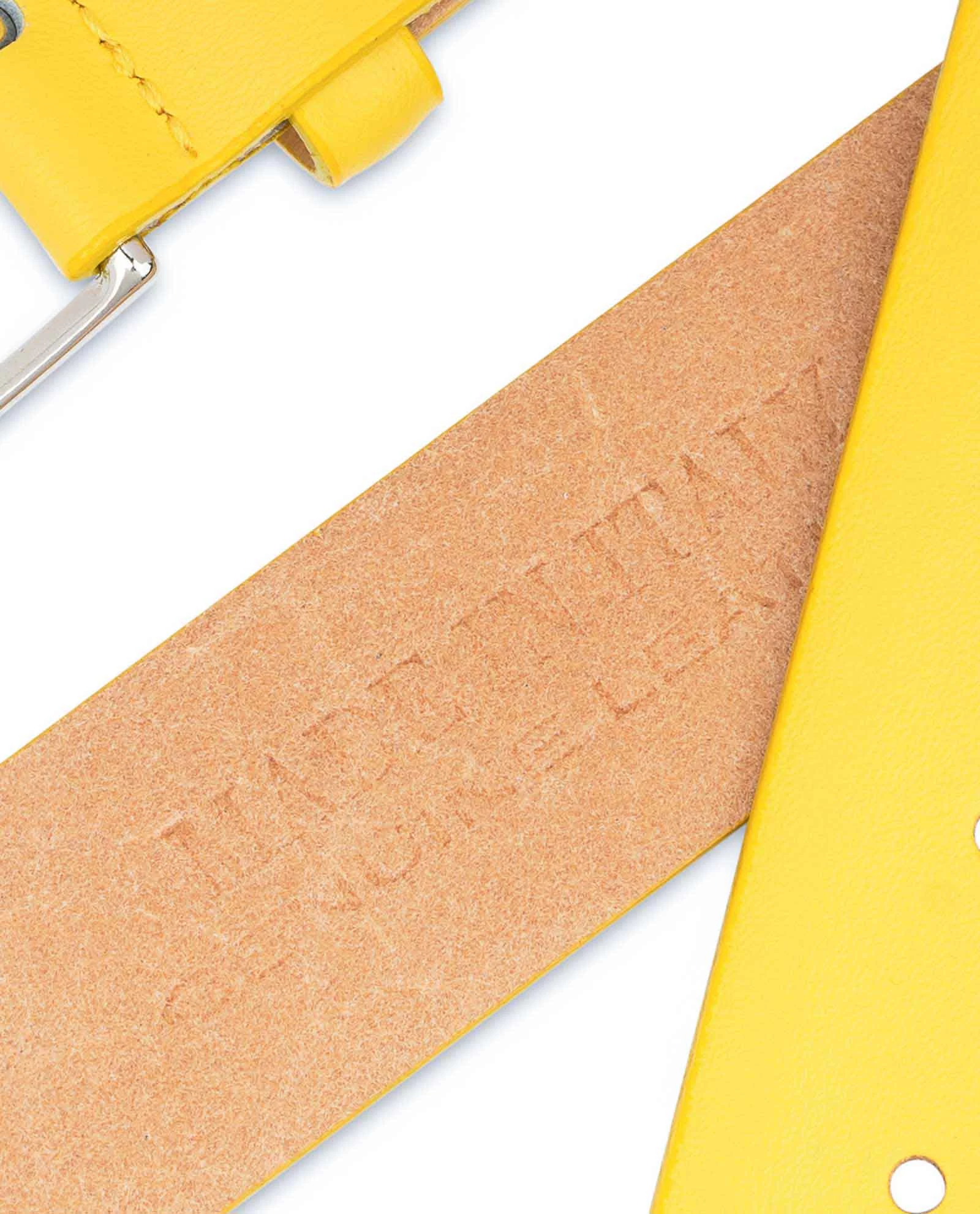 Men’s Yellow Leather Belt | For Jeans 10 Men’s Yellow Leather Belt | For Jeans - Image 8