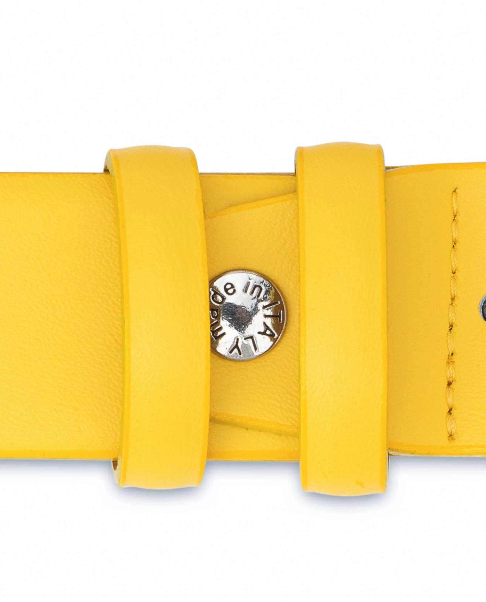 Men’s Yellow Leather Belt | For Jeans 4 Men’s Yellow Leather Belt | For Jeans - Image 2