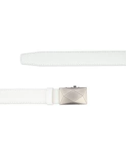 Mens White Comfort Click Belt | Luxury Buckle -Belt Shop Mens white comfort click belt luxury buckle RTWH35ROGR 2