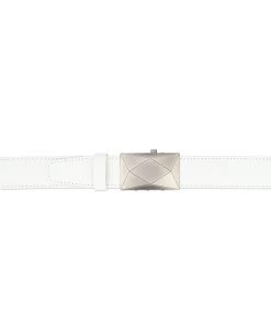Mens White Comfort Click Belt | Luxury Buckle -Belt Shop Mens white comfort click belt luxury buckle RTWH35ROGR 3