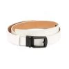 Mens White Golf Belt Ratchet Buckle