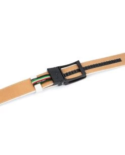 Mens White Golf Belt Ratchet Buckle -Belt Shop Mens white golf belt ratchet buckle AUWH35BLCL 4