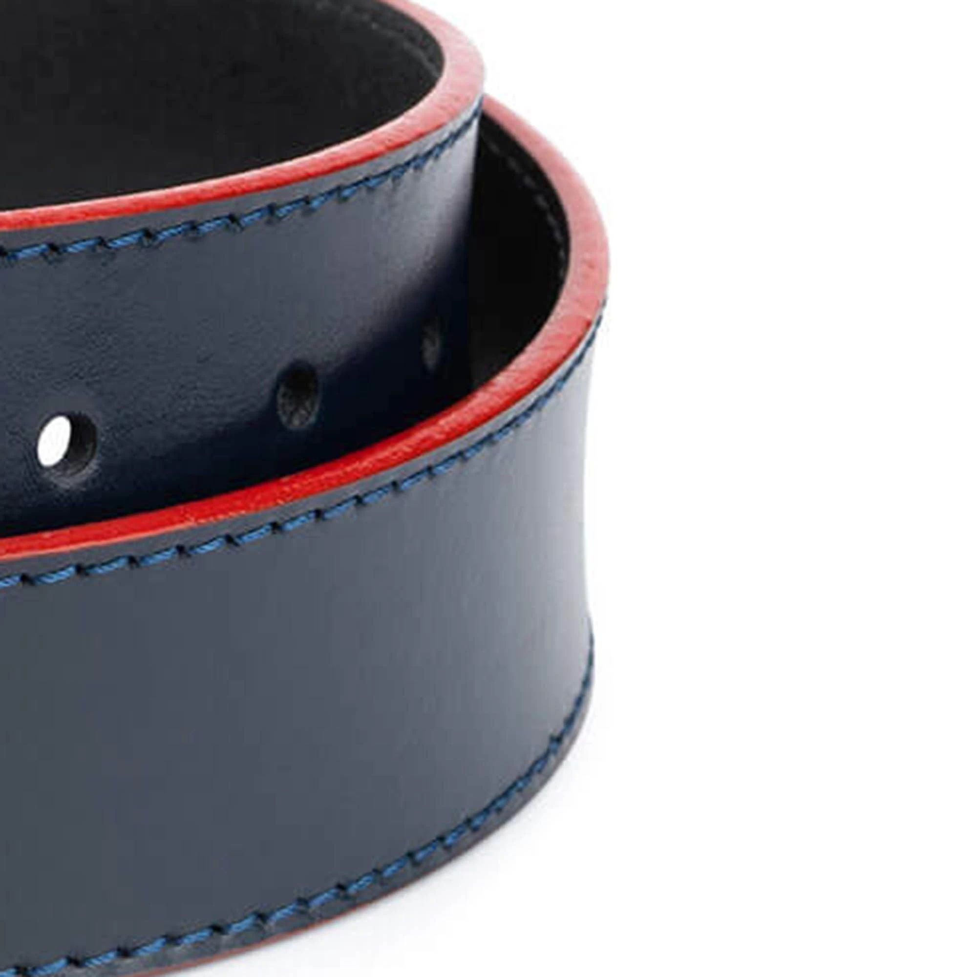 Wide Mens Blue Western Belt With Silver Buckle 4 Wide Mens Blue Western Belt With Silver Buckle - Image 2