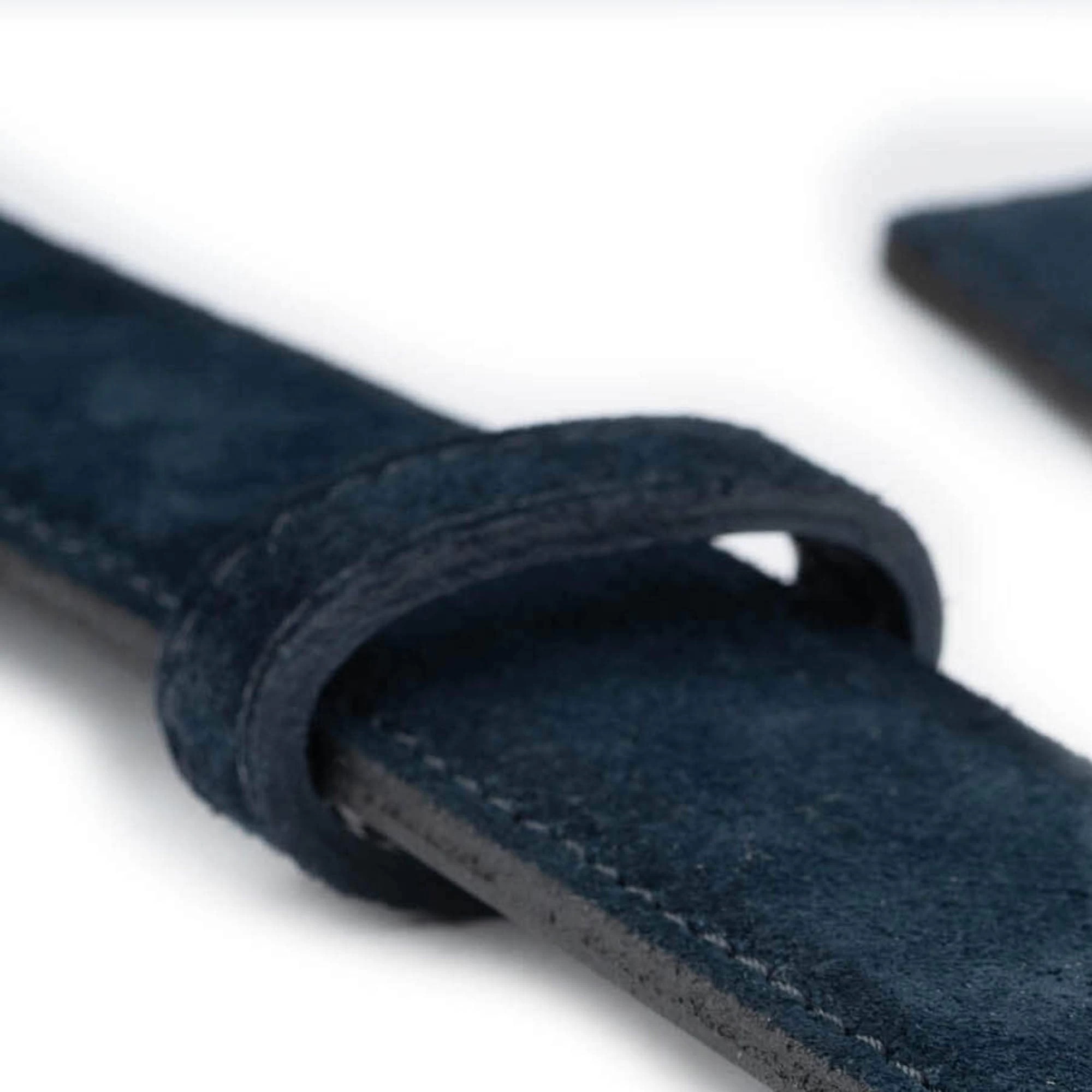 Dark Blue Suede Ranger Western Belt With Silver Buckle 5 Dark Blue Suede Ranger Western Belt With Silver Buckle - Image 3