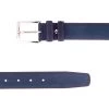 Blue Suede Belt With Red Stitches -Belt Shop Navy Blue Belt With Red Thread Both Ends