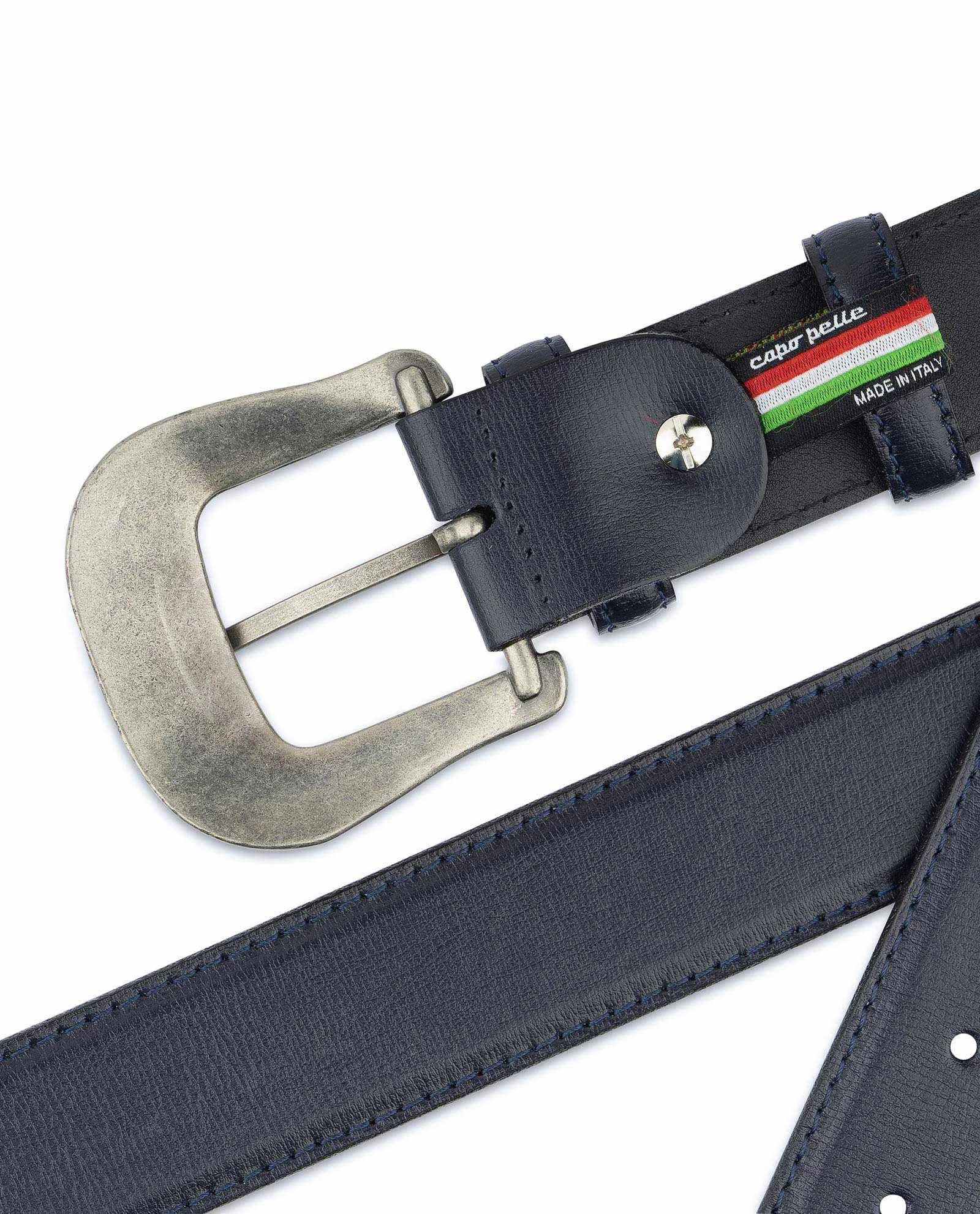 Navy Blue Western Belt For Men 5 Navy Blue Western Belt For Men - Image 3