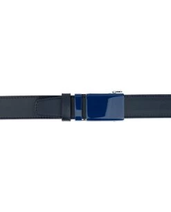 Navy Mens Click Belt With Blue Buckle -Belt Shop Navy Mens Click Belt With Blue Buckle 3