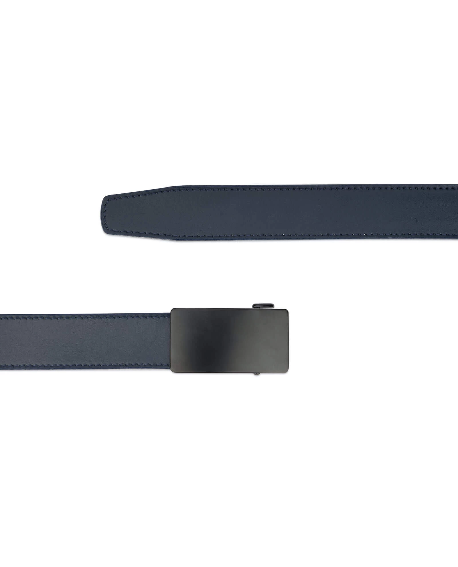 Navy Blue Mens Slide Belt With Black Buckle 4 Navy Blue Mens Slide Belt With Black Buckle - Image 2