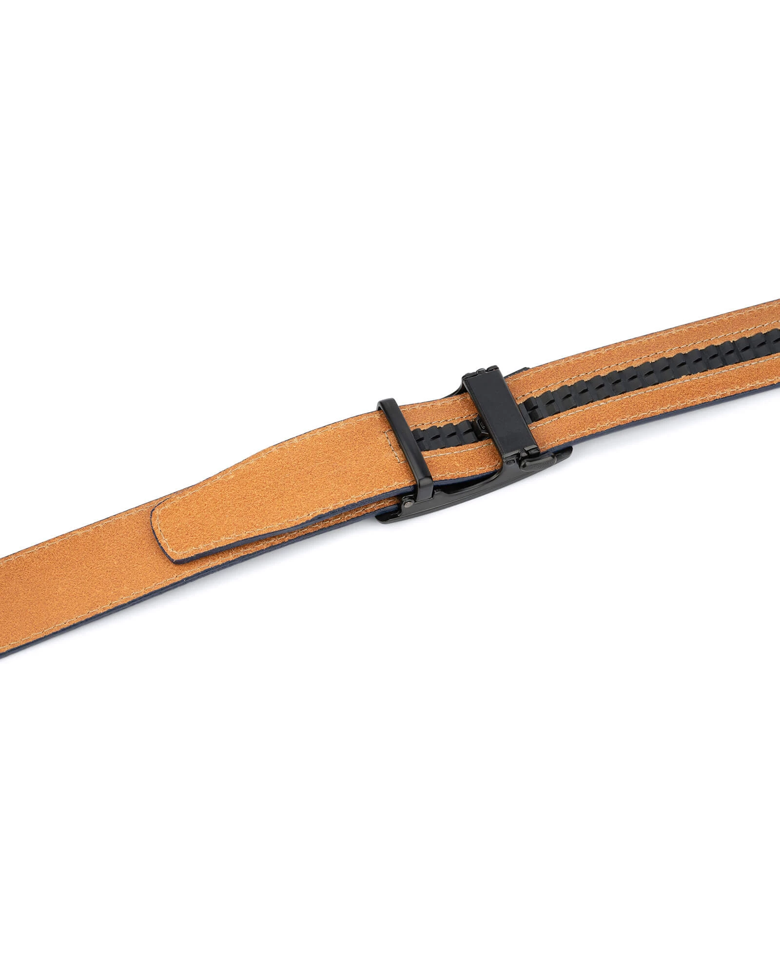 Navy Blue Mens Slide Belt With Black Buckle 6 Navy Blue Mens Slide Belt With Black Buckle - Image 4