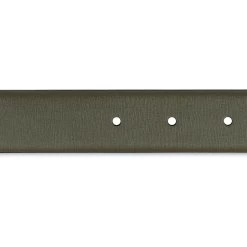 Ladies Khaki Green Belt With Gold Feather Buckle -Belt Shop OLGR30CUST 1 4