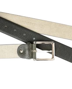 Olive Green Leather Belt By Capo Pelle