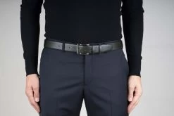 Men’s Forest Green Leather Belt -Belt Shop Olive Green Leather Belt by Capo Pelle Live on Pants 1