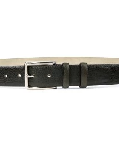 Olive Green Leather Belt By Capo Pelle -Belt Shop Olive Green Leather Belt by Capo Pelle On trousers