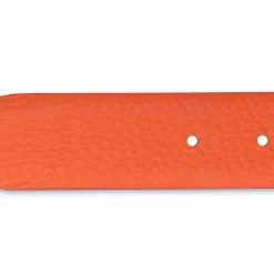 Orange Womens Western Belt With Copper Rhinestone Buckle -Belt Shop Orange Belt Without Buckle Soft Leather Strap 1 3 8 inch Pebbled