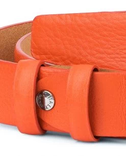 Orange Leather Belt | Soft And Luxury -Belt Shop Orange Leather Belt Soft and Luxury Italian quality