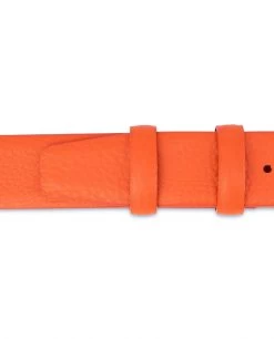 Orange Leather Belt | Soft And Luxury -Belt Shop Orange Leather Belt Soft and Luxury Loops