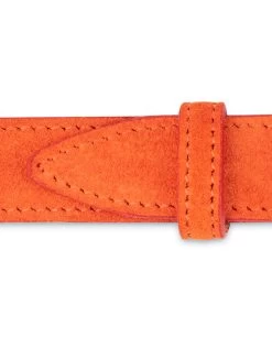 Orange Women’s Belt | Suede Leather 14 Orange Women’s Belt | Suede Leather -Belt Shop Orange Womens Belt Suede Leather Loops