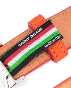 Orange Women’s Belt | Suede Leather 16 Orange Women’s Belt | Suede Leather -Belt Shop Orange Womens Belt Suede Leather Woven label