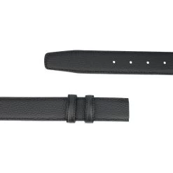 Pebbled Black Mens Belt Strap 35 Mm | Genuine Leather