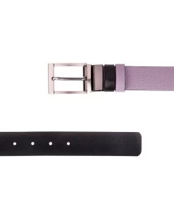 Lilac Reversible Leather Belt