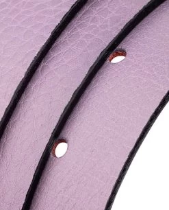 Lilac Reversible Leather Belt -Belt Shop Purple Belt Reversible leather Rolled strap