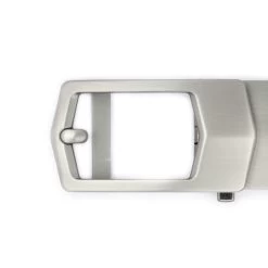 Gray Ratcheting Leather Belt With Grey Buckle -Belt Shop RABC35GRAY 2 1