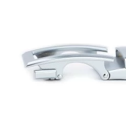 Grey Mens Automatic Belt With Silver Buckle -Belt Shop RABK35SILV 3 1