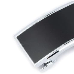 Clickit Mens White Leather Belt With Black Buckle -Belt Shop RABL35SIBP 1