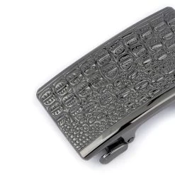 Blue Automatic Buckle Belt With Croco Pattern Buckle 21 Blue Automatic Buckle Belt With Croco Pattern Buckle -Belt Shop RABU35GUCR 1