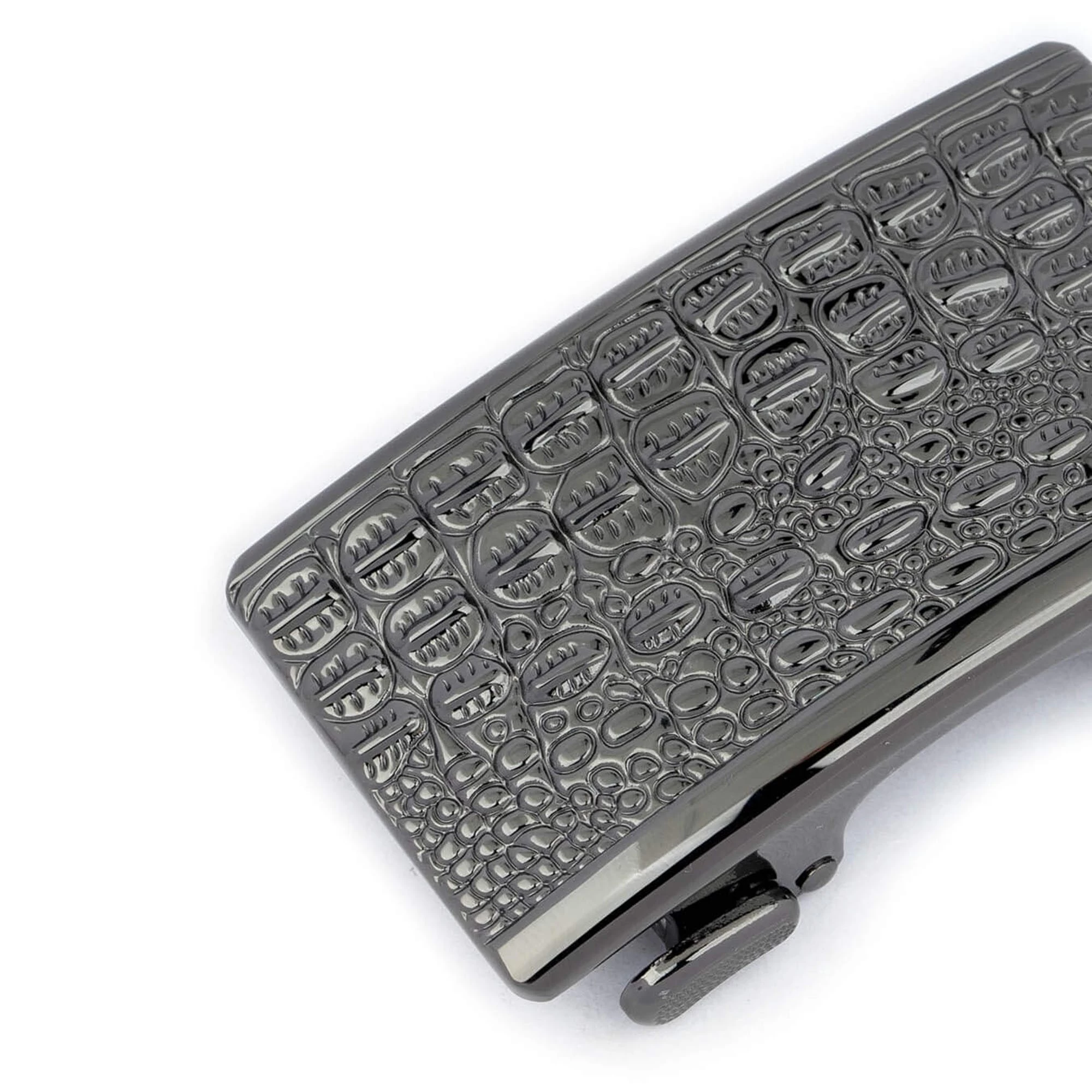 Blue Automatic Buckle Belt With Croco Pattern Buckle 9 Blue Automatic Buckle Belt With Croco Pattern Buckle - Image 7