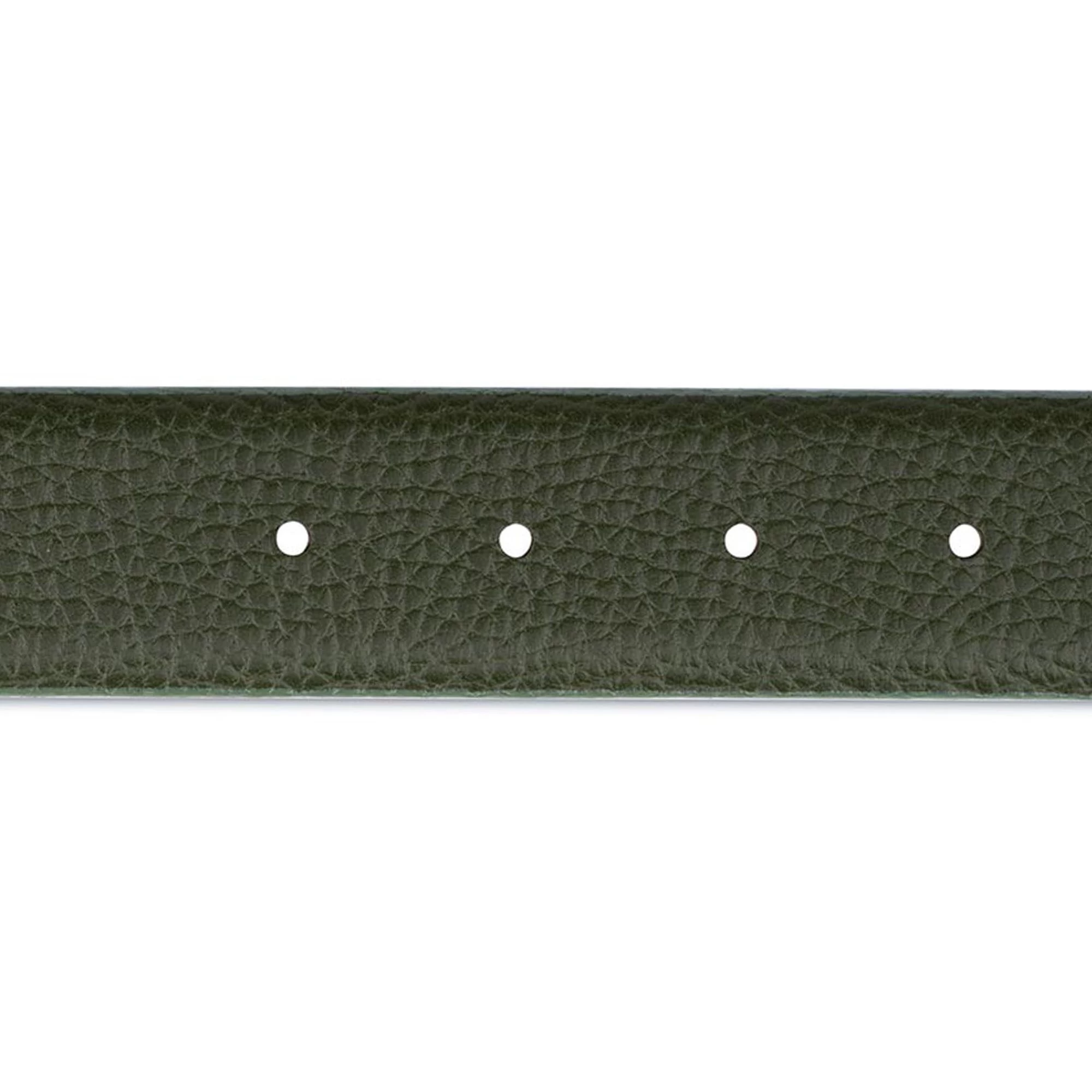 Olive Green Cowboy Belt With Antique Gold Buckle 6 Olive Green Cowboy Belt With Antique Gold Buckle - Image 4