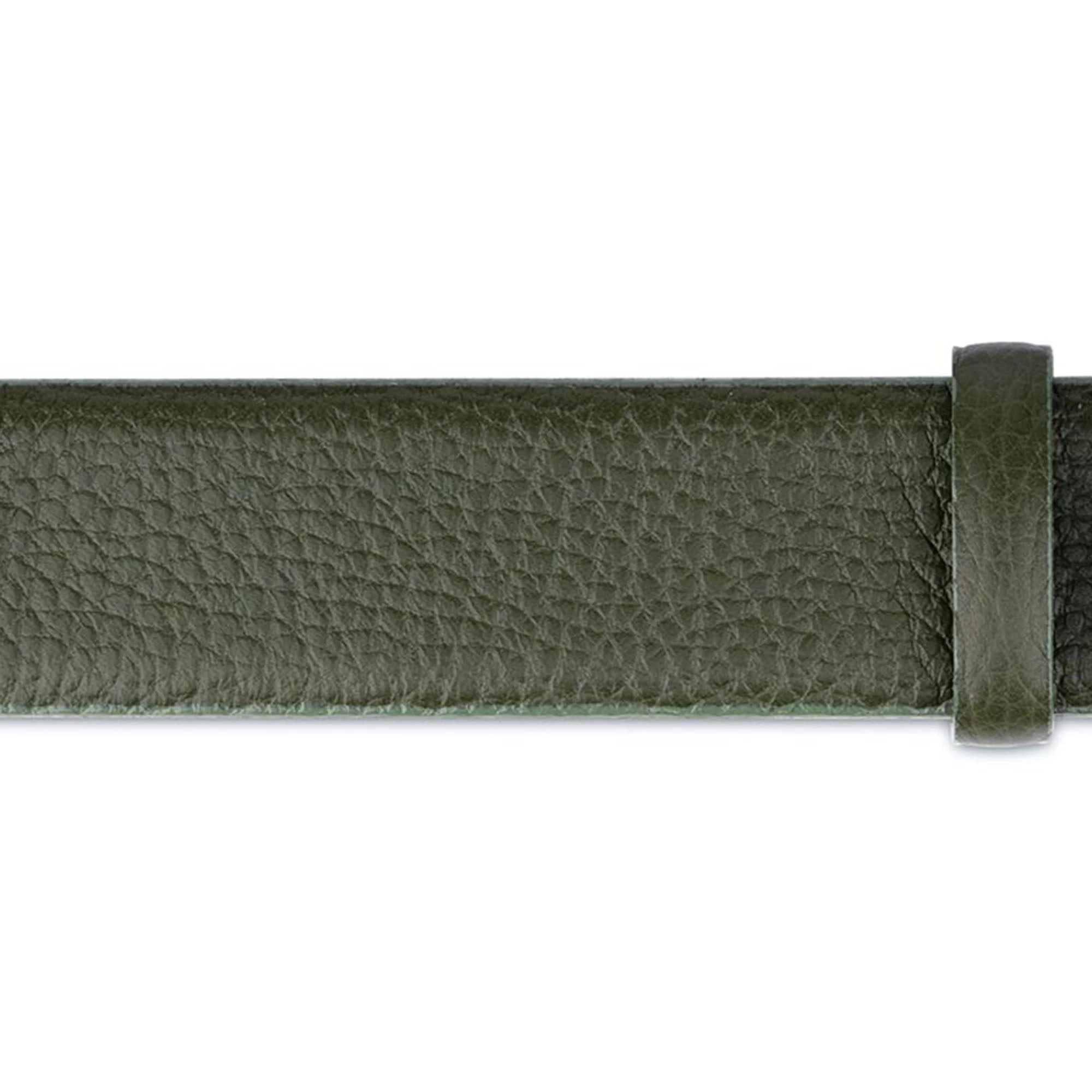 Olive Green Cowboy Belt With Antique Gold Buckle 7 Olive Green Cowboy Belt With Antique Gold Buckle - Image 5
