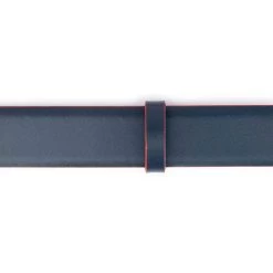 Mens Dark Blue Western Belt With Silver Buckle -Belt Shop REBL35BUGY 3