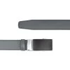 Ratchet Buckle Belt For Men In Gray Leather -Belt Shop Ratchet Buckle Belt for Men in Gray Leather 3