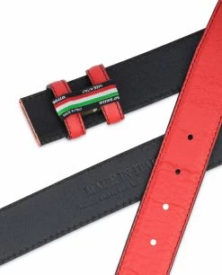 Red Belt With No Buckle | Soft Italian Leather 14 Red Belt With No Buckle | Soft Italian Leather -Belt Shop Red Belt With No Buckle Soft Italian Leather Hot stamp