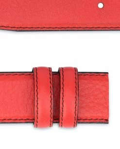 Red Belt With No Buckle | Soft Italian Leather 12 Red Belt With No Buckle | Soft Italian Leather -Belt Shop Red Belt With No Buckle Soft Italian Leather Loops