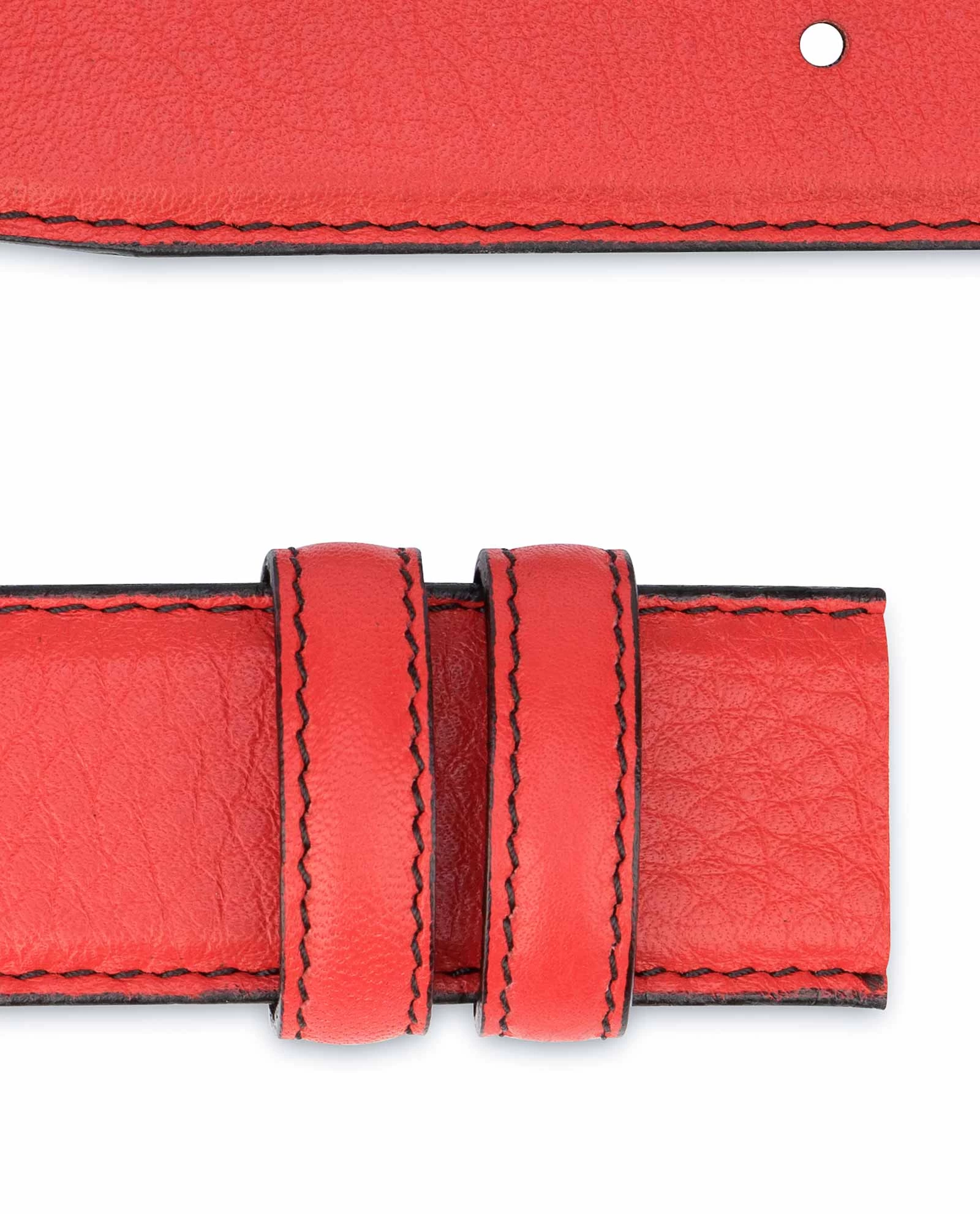 Red Belt With No Buckle | Soft Italian Leather 6 Red Belt With No Buckle | Soft Italian Leather - Image 4