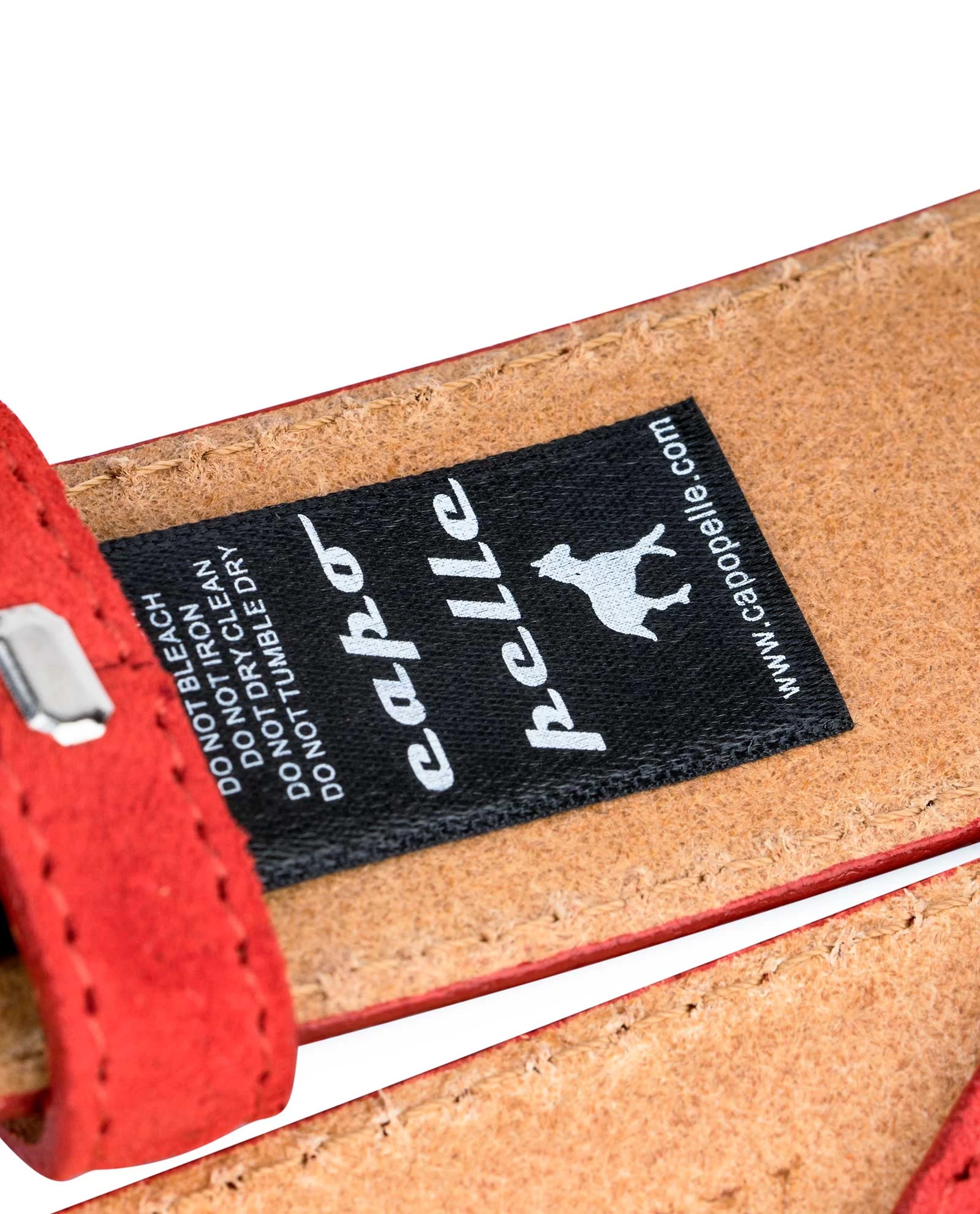 Red Suede Belt Strap 1 3/8 Inch Wide 5 Red Suede Belt Strap 1 3/8 Inch Wide - Image 3